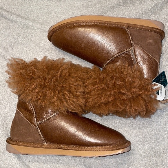 EMU Australia Alba Schafsfell Stiefel Damen - Lammfell Boots Chestnut